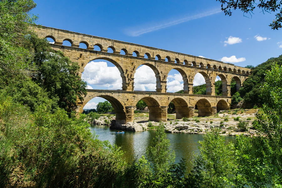 Le pont du Gard au-dessus du Gardon