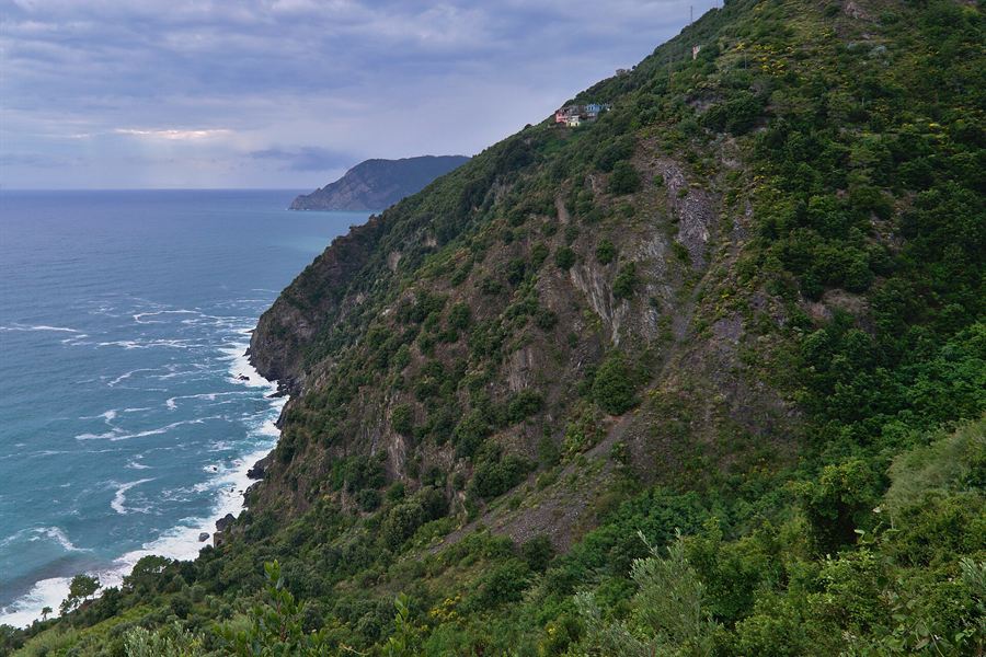 Le sentier Azur au-dessus de la mer près de Manarola