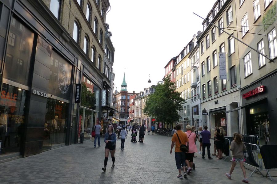 La rue piétonne Strøget