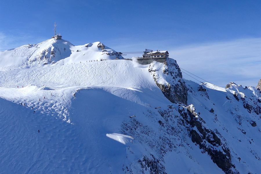 La Saulire et ses remontées sous la neige