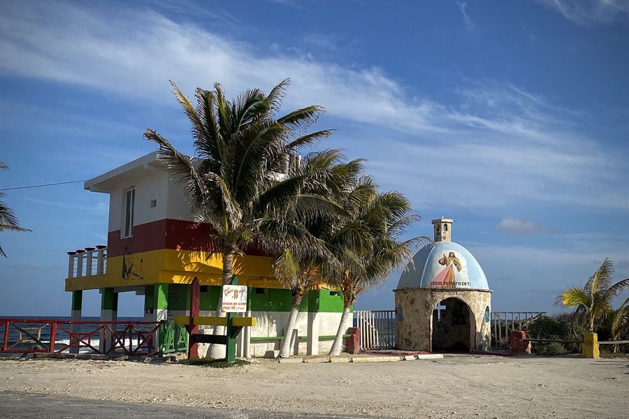 Le poste d'observation coloré de Punta Sur