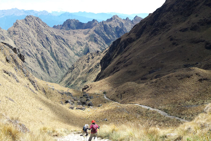 Des marcheurs sur un sentier inca
