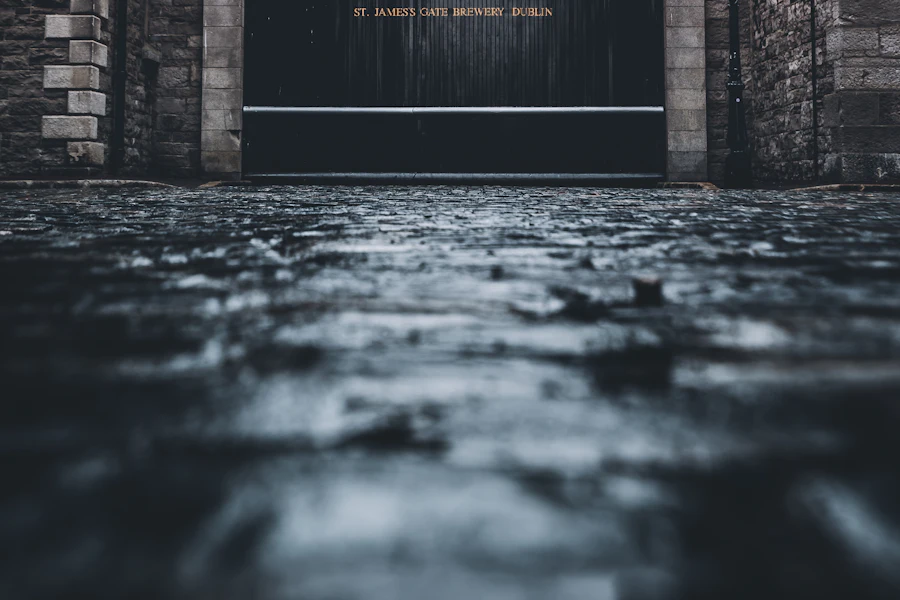 Le portail de la brasserie Guinness à Dublin