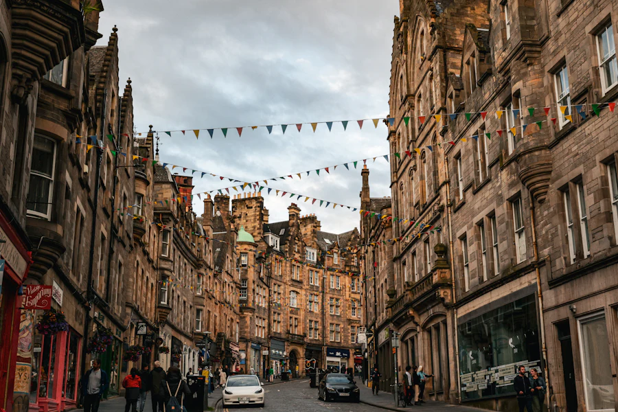 Les façades de pierre du Royal Mile