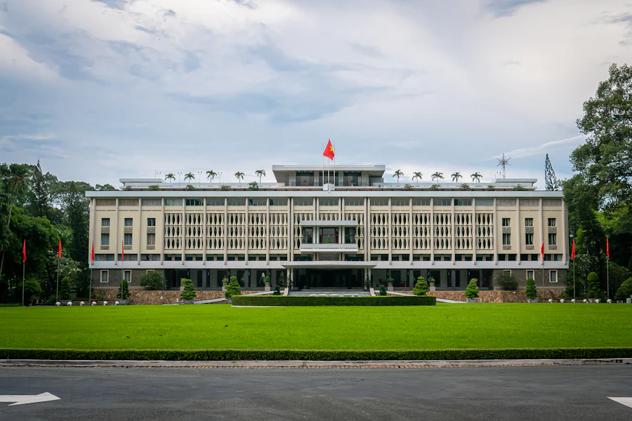 La façade du palais de la Réunification