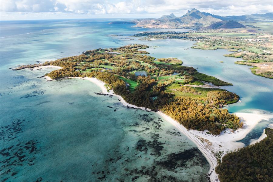 L'île aux Cerfs vue du ciel