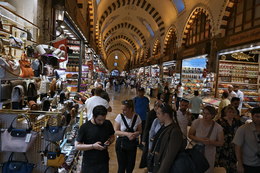 Une allée voûtée du Grand Bazar d'Istanbul