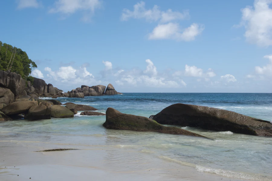 Les rochers et la plage sauvage de Grand Anse