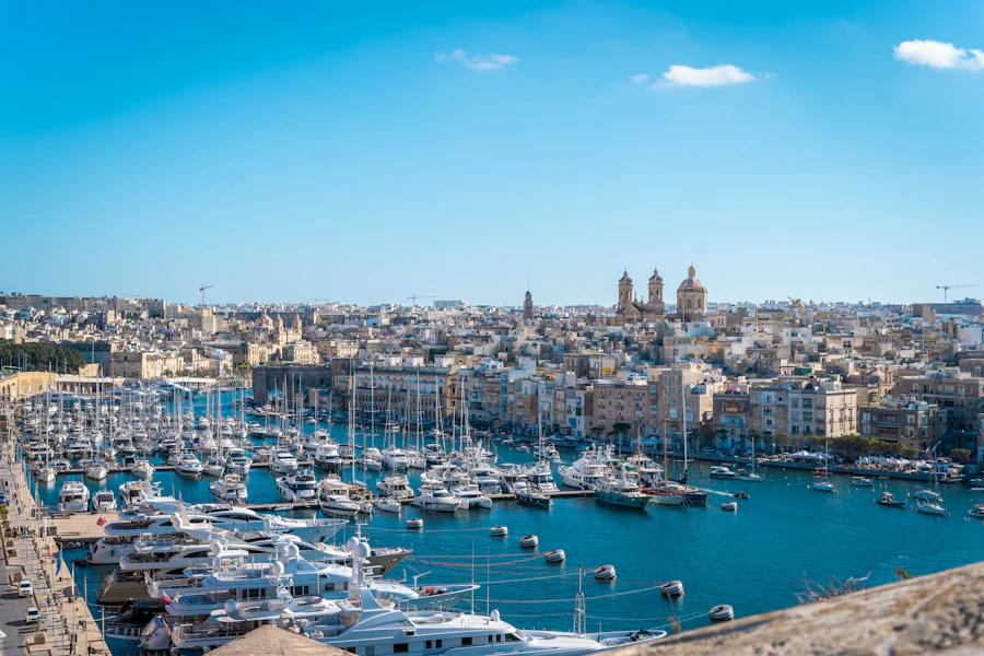 Le port de Birgu, l'une des Trois Cités, et ses bateaux