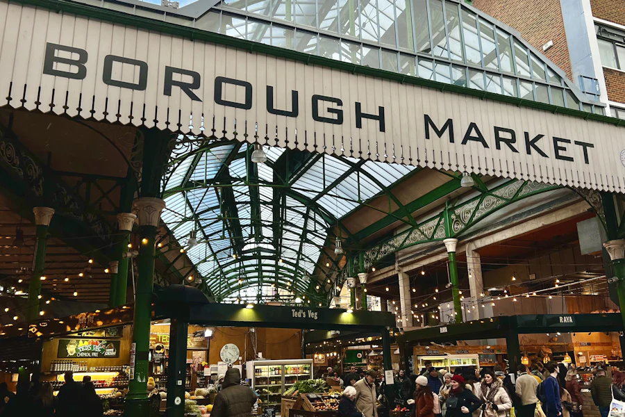L'entrée de Borough Market sous sa verrière
