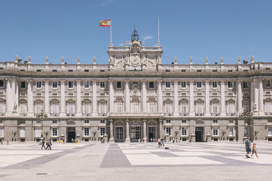 La façade du palais royal de Madrid