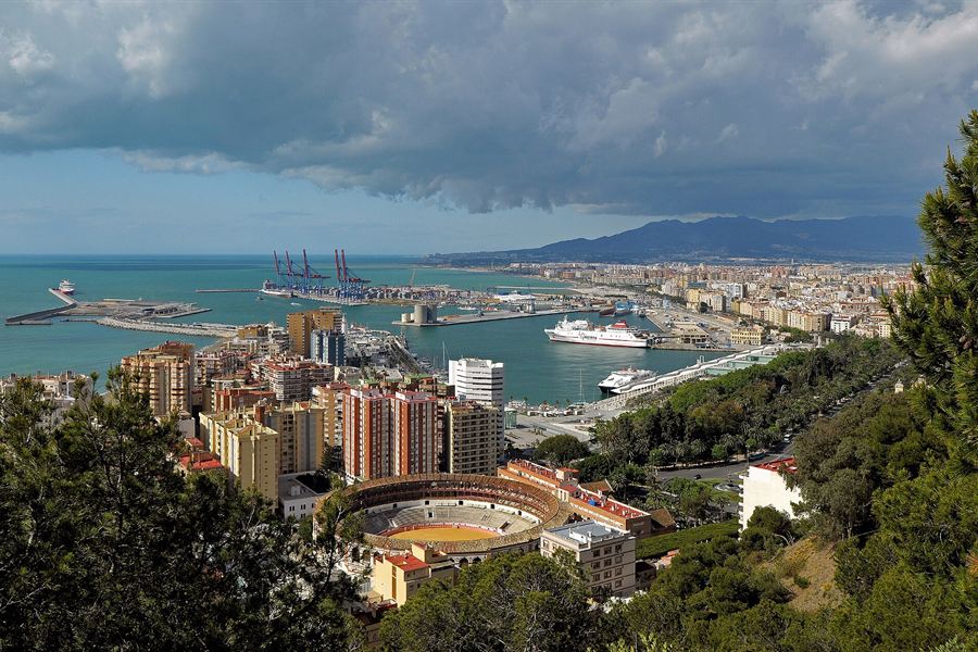 Málaga vue du château de Gibralfaro