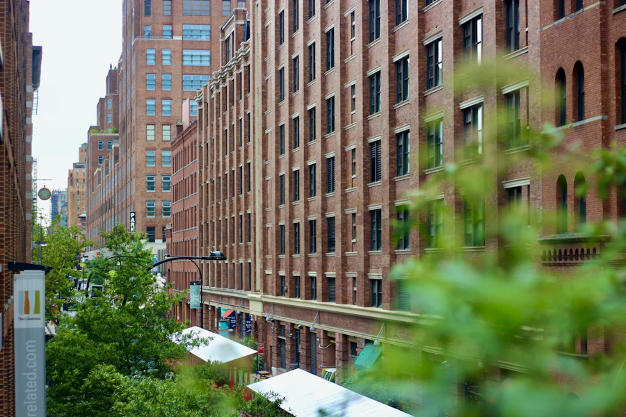 La promenade plantée de la High Line, sur l'ancienne voie ferrée