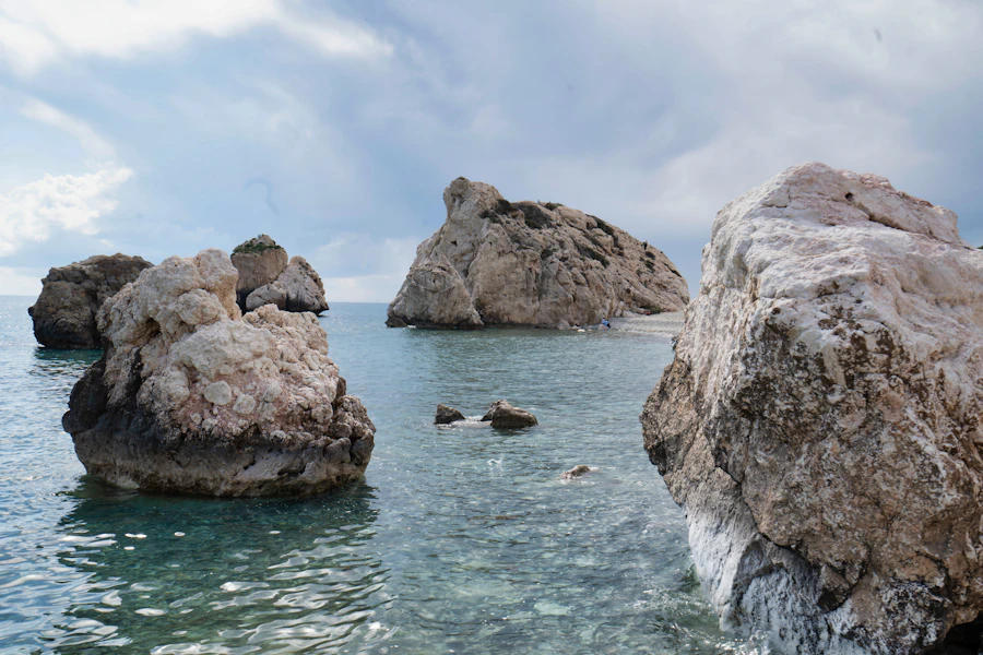 Le rocher d'Aphrodite au bord de la mer, près de Kouklia