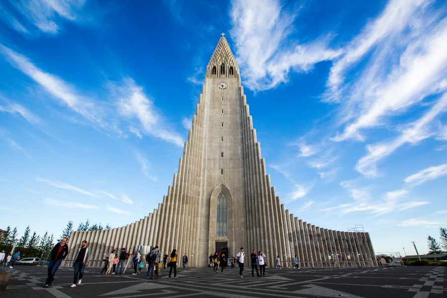 La façade en orgues de basalte de l'église Hallgrímskirkja