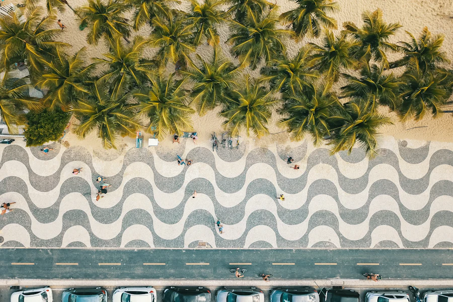La promenade aux vagues de mosaïque de Copacabana