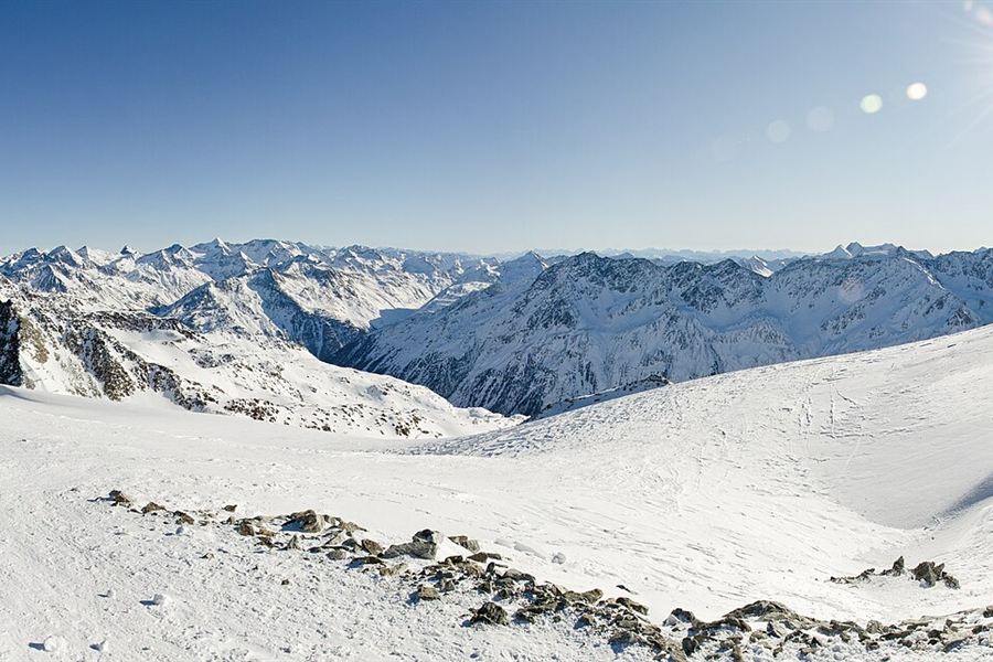 Le sommet des Big 3 et ses glaciers