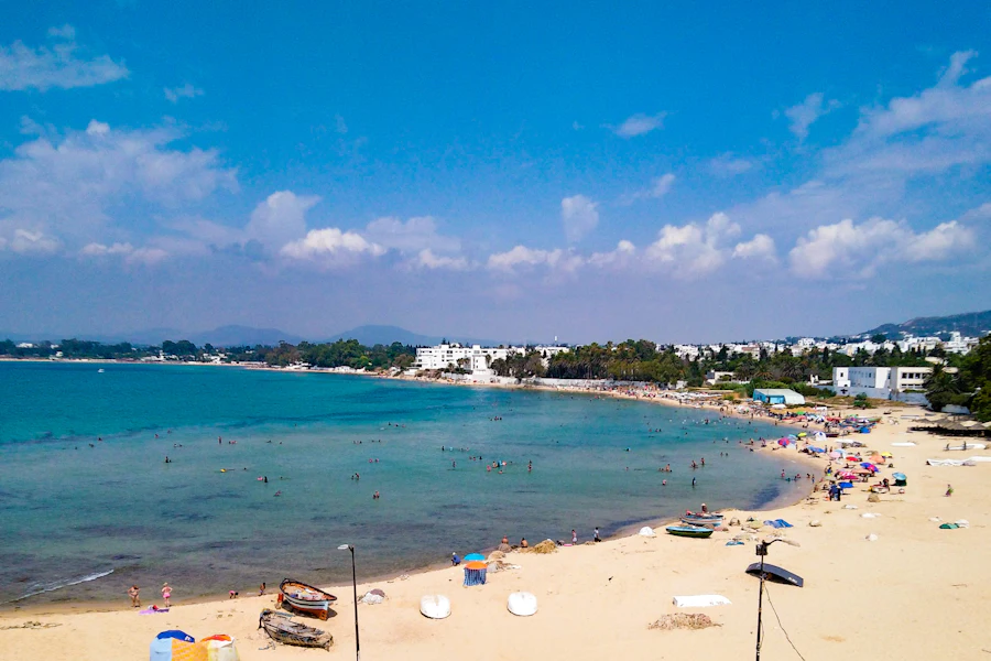 La plage de Hammamet un jour d'été