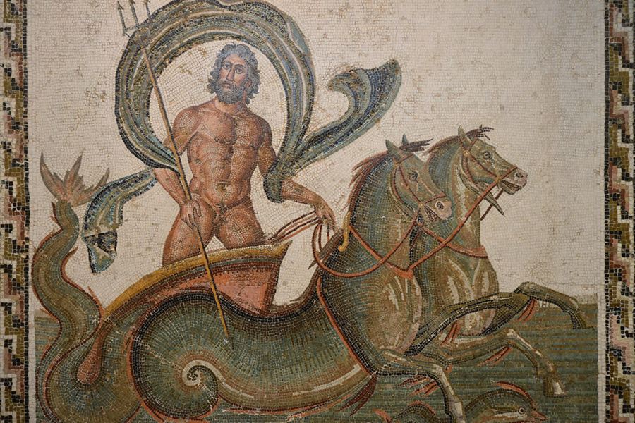 La mosaïque de Neptune au musée archéologique de Sousse
