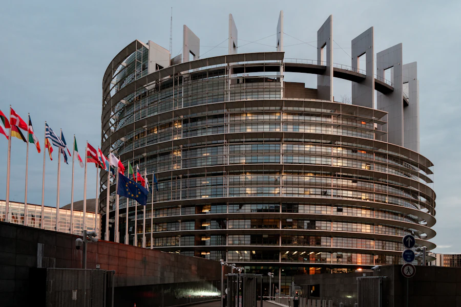 Le Parlement européen et ses drapeaux