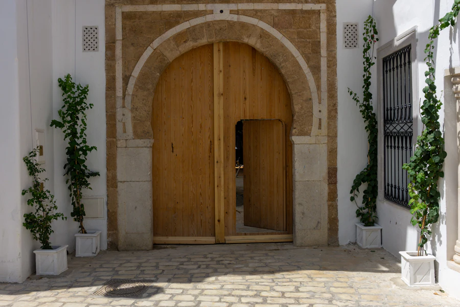 Une porte cloutée dans la médina de Tunis