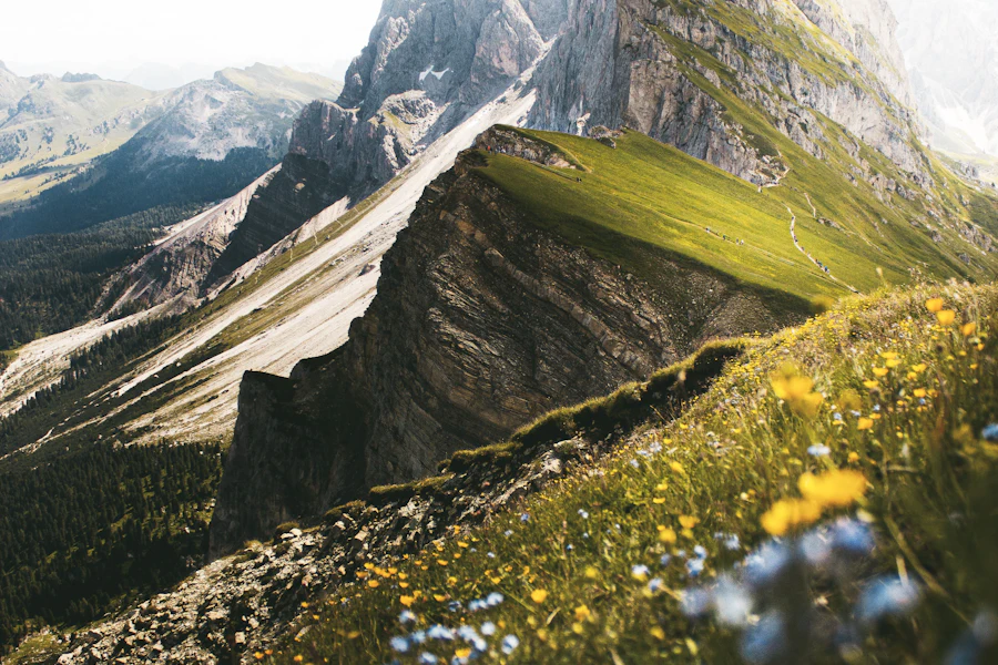 Les aiguilles du Seceda au-dessus d'Ortisei