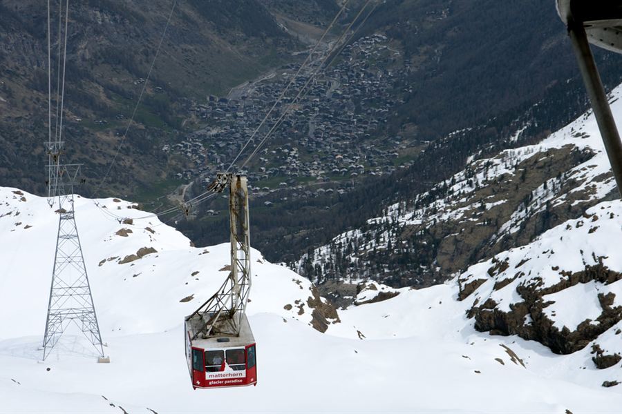 Le téléphérique du Matterhorn Glacier Paradise